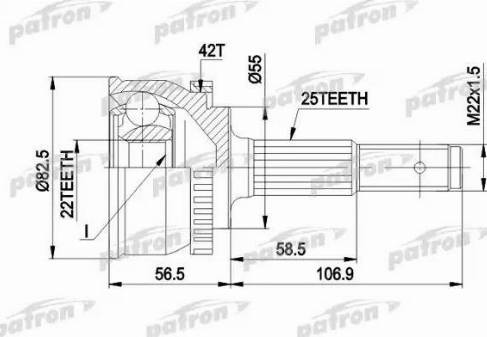 Patron PCV1293 - Birləşmə dəsti, ötürücü val furqanavto.az