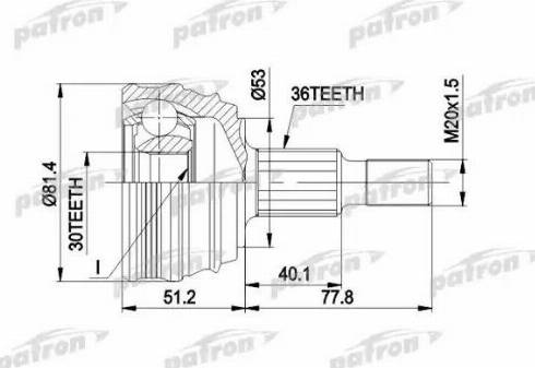 Patron PCV1241 - Birləşmə dəsti, ötürücü val furqanavto.az