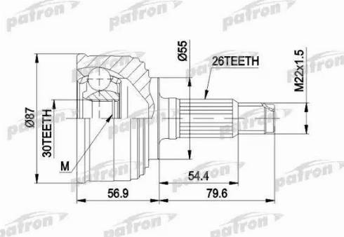 Patron PCV1255 - Birləşmə dəsti, ötürücü val furqanavto.az