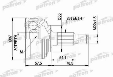 Patron PCV1251 - Birləşmə dəsti, ötürücü val furqanavto.az