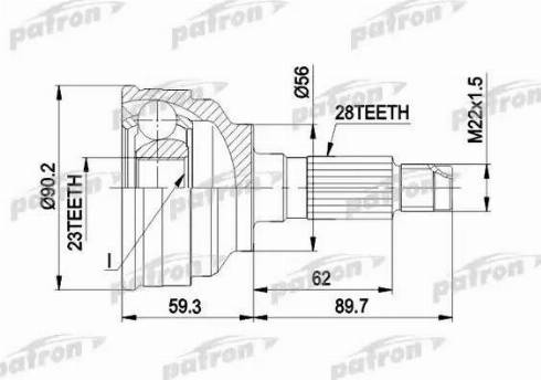 Patron PCV1268 - Birləşmə dəsti, ötürücü val furqanavto.az