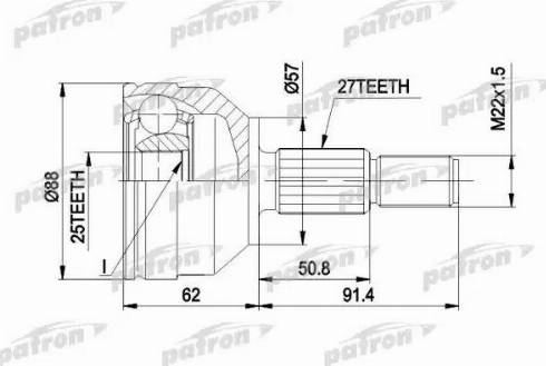 Patron PCV1202 - Birləşmə dəsti, ötürücü val furqanavto.az