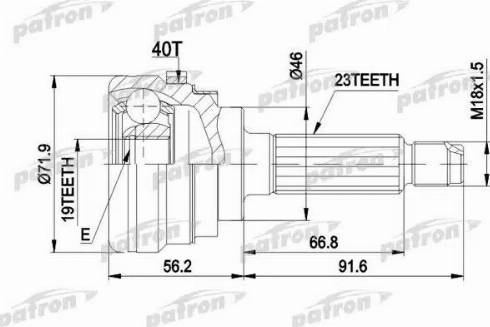 Patron PCV1280 - Birləşmə dəsti, ötürücü val furqanavto.az