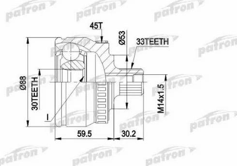 Patron PCV1239 - Birləşmə dəsti, ötürücü val furqanavto.az