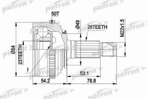 Patron PCV1220 - Birləşmə dəsti, ötürücü val furqanavto.az