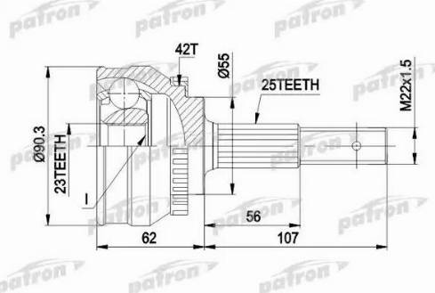 Patron PCV1275 - Birləşmə dəsti, ötürücü val furqanavto.az