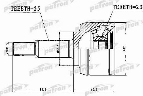 Patron PCV1767 - Birləşmə dəsti, ötürücü val furqanavto.az