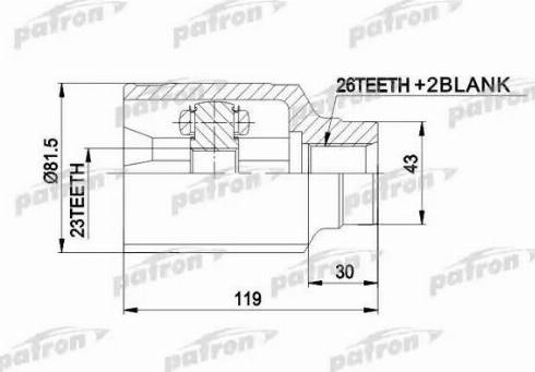 Patron PCV8301 - Birləşmə dəsti, ötürücü val furqanavto.az