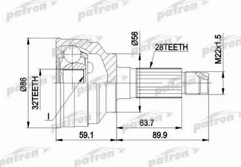 Patron PCV3021 - Birləşmə dəsti, ötürücü val furqanavto.az