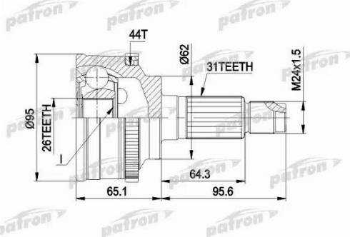 Patron PCV3023 - Birləşmə dəsti, ötürücü val furqanavto.az