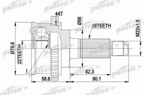 Patron PCV3850A - Birləşmə dəsti, ötürücü val furqanavto.az