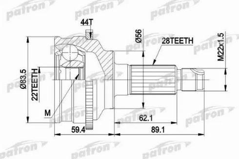 Patron PCV3850 - Birləşmə dəsti, ötürücü val furqanavto.az