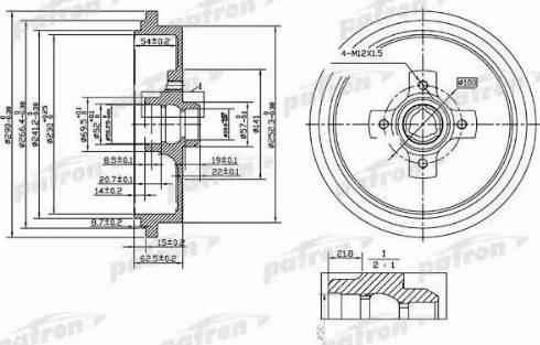 Patron PDR1192 - Əyləc barabanı furqanavto.az