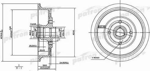 Patron PDR1200 - Əyləc barabanı furqanavto.az