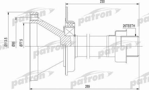 Patron PDS0446 - Dirək valının mərkəzi rulman dəstəyi furqanavto.az