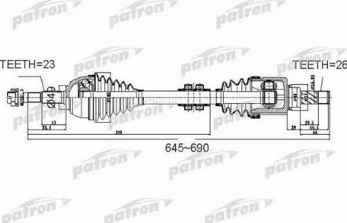 Patron PDS0526 - Sürücü mili furqanavto.az