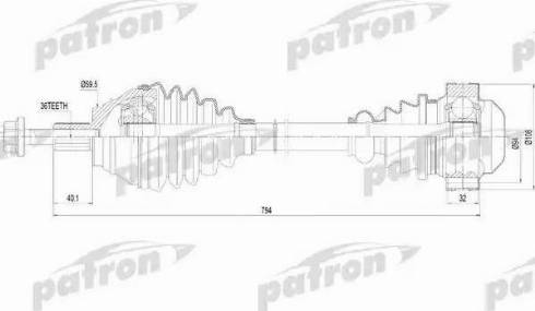 Patron PDS0255 - Sürücü mili furqanavto.az