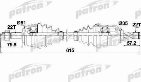 Patron PDS0285 - Sürücü mili furqanavto.az