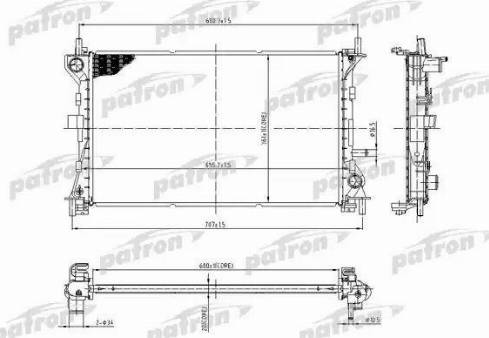 Patron PRS3429 - Radiator, mühərrikin soyudulması furqanavto.az