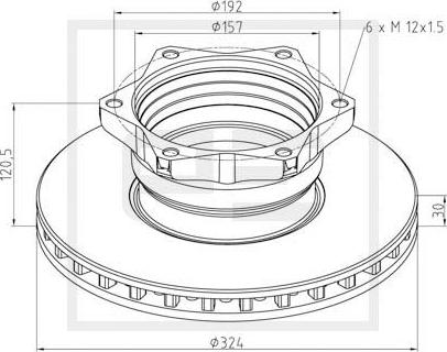 PE Automotive 016.653-00A - Əyləc Diski furqanavto.az