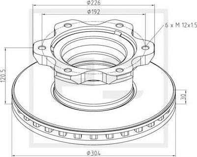 PE Automotive 016.660-00A - Əyləc Diski furqanavto.az