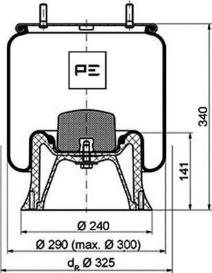 PE Automotive 084.099-72A - Körük, pnevmatik asqı furqanavto.az