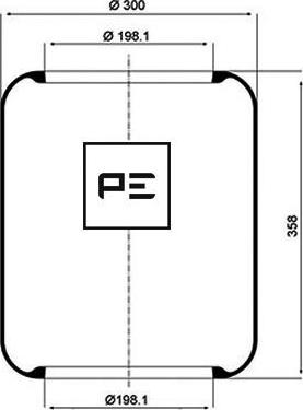 PE Automotive 084.009-70A - Körük, pnevmatik asqı furqanavto.az