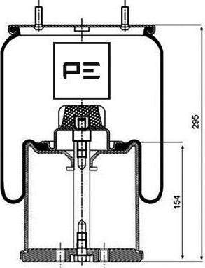 PE Automotive 084.082-72A - Körük, pnevmatik asqı furqanavto.az