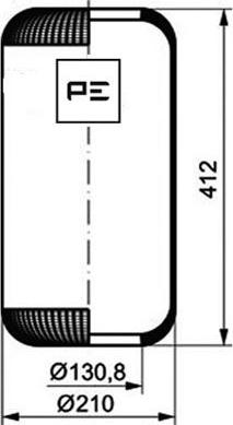 PE Automotive 084.033-70A - Körük, pnevmatik asqı furqanavto.az