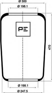 PE Automotive 084.023-70A - Körük, pnevmatik asqı furqanavto.az