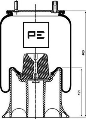 PE Automotive 084.106-73A - Körük, pnevmatik asqı furqanavto.az