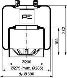 PE Automotive 084.107-72A - Körük, pnevmatik asqı furqanavto.az