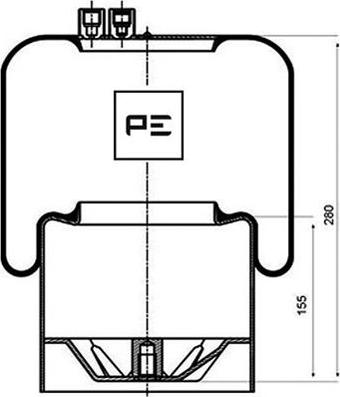 PE Automotive 084.107-77A - Körük, pnevmatik asqı furqanavto.az