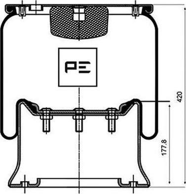 PE Automotive 084.114-73A - Körük, pnevmatik asqı furqanavto.az