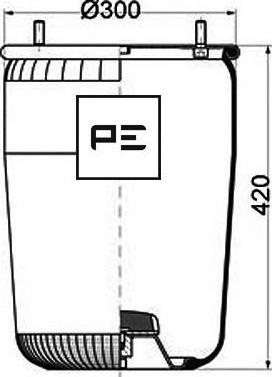 PE Automotive 084.116-71A - Körük, pnevmatik asqı furqanavto.az