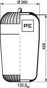 PE Automotive 084.111-70A - Körük, pnevmatik asqı furqanavto.az