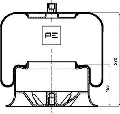 PE Automotive 084.111-71A - Körük, pnevmatik asqı furqanavto.az
