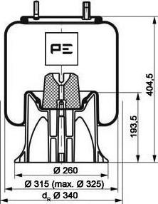 PE Automotive 084.173-71A - Körük, pnevmatik asqı furqanavto.az