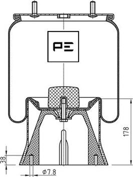 PE Automotive 084.347-71A - Körük, pnevmatik asqı furqanavto.az