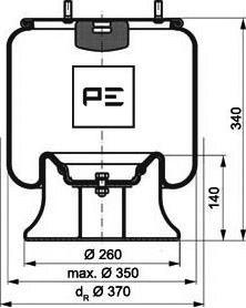 PE Automotive 084.277-71A - Körük, pnevmatik asqı furqanavto.az