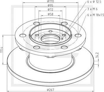 PE Automotive 026.656-10A - Əyləc Diski furqanavto.az