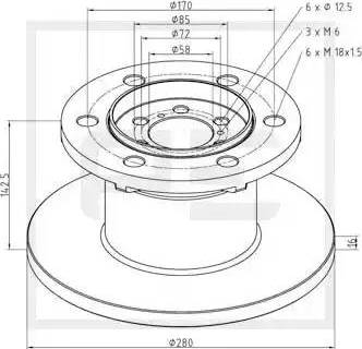 PE Automotive 026.650-10A - Əyləc Diski furqanavto.az