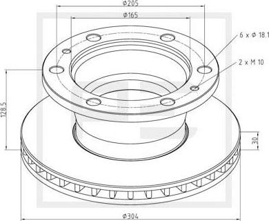 PE Automotive 026.651-10A - Əyləc Diski furqanavto.az