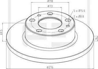 PE Automotive 026.668-10A - Əyləc Diski furqanavto.az