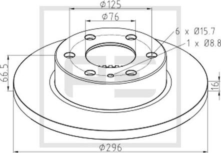 PE Automotive 026.683-00A - Əyləc Diski furqanavto.az