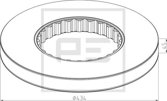 PE Automotive 146.211-10A - Əyləc Diski furqanavto.az