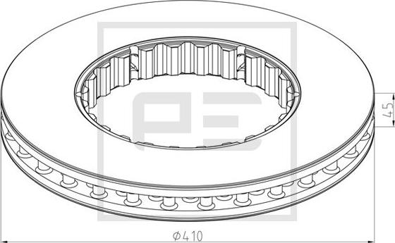 PE Automotive 146.223-10A - Əyləc Diski furqanavto.az