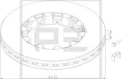 PE Automotive 106.203-80A - Əyləc Diski furqanavto.az