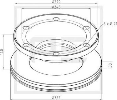 PE Automotive 256.018-00A - Əyləc Diski furqanavto.az