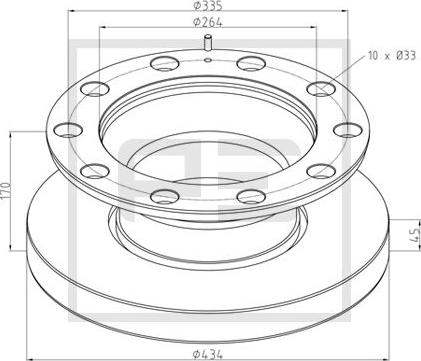 PE Automotive 256.106-00A - Əyləc Diski furqanavto.az